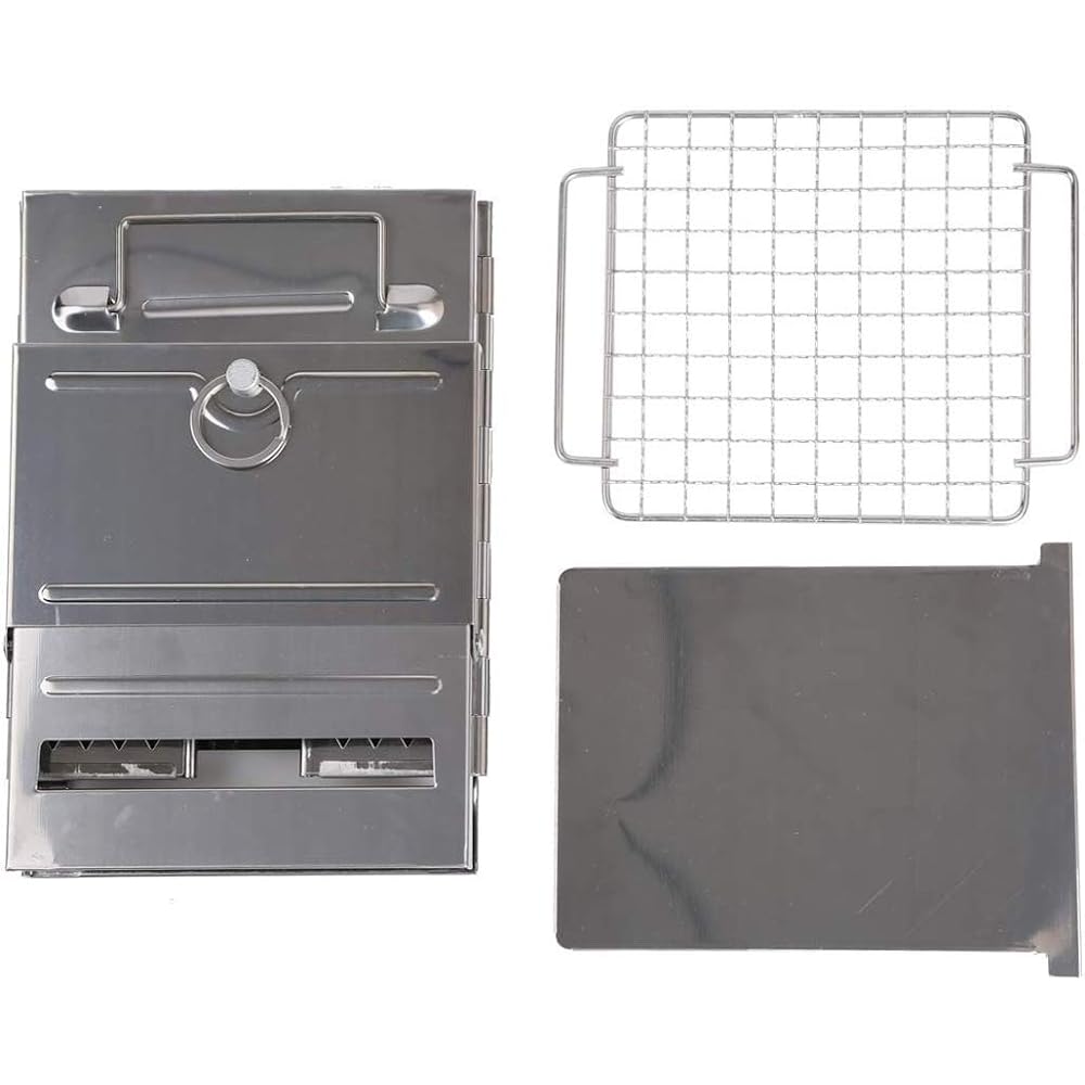 Takelablaze Barbecue Stove Bonfire Stand Camping Equipment Mini Compact Folding Stainless Steel Outdoor Solo Camping Storage Bag Included