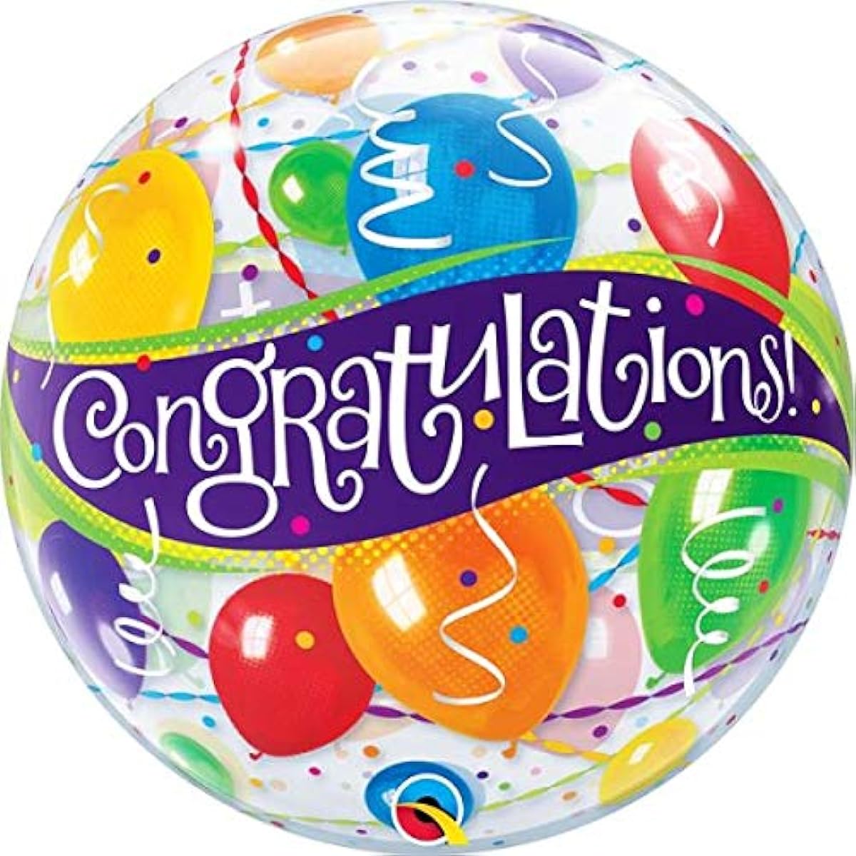 Quarubber 22 Inch Single Bubble Balloon - Congratulations
