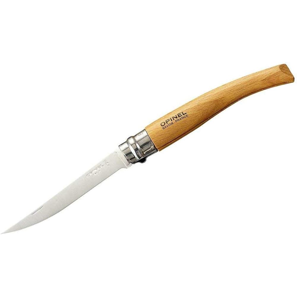 Opinel No.12 Slim Steel Knife Beachwood