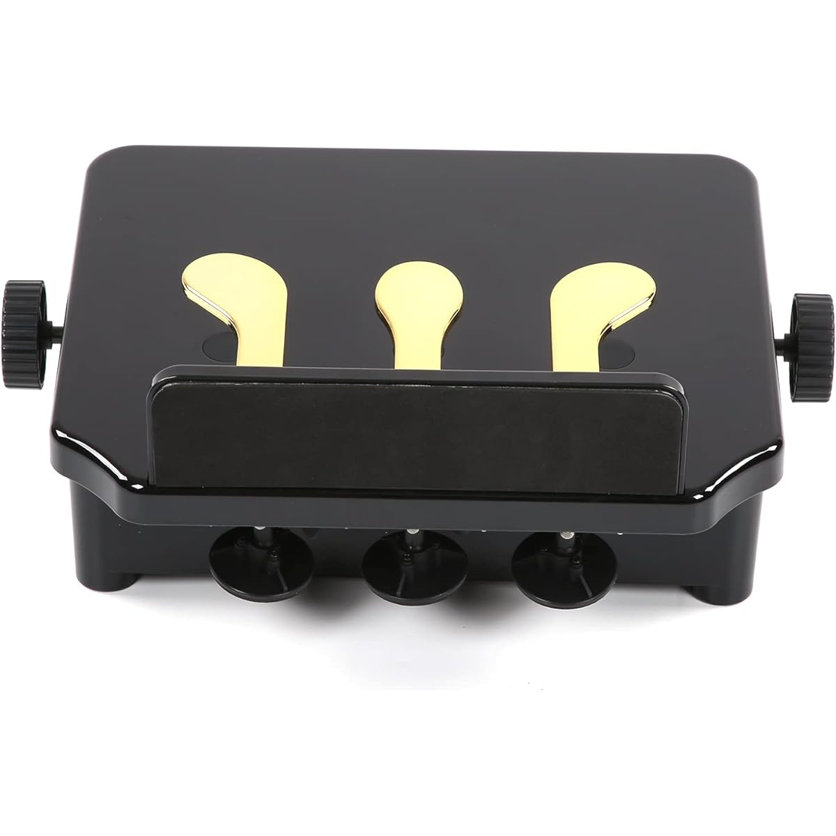 Percussion Pedal, Sustain Piano Pedal Electroplated 3 Tongue for Home (Black)