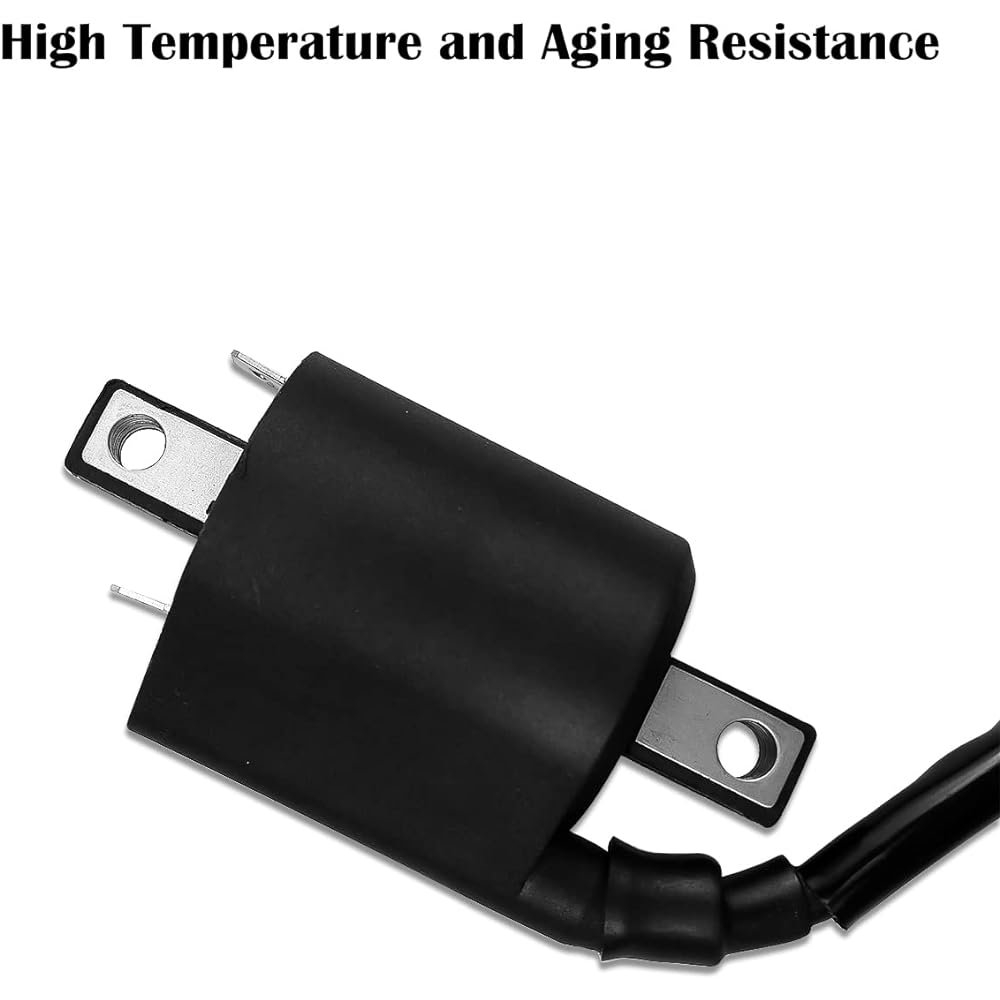 TIKSCIENCE Ignition Coil and Spark Plug for Yamaha Gas Golf Cart G2 G5 G8 G9 G11 G14 1985-1996 J38-82310-20-00 Replacement