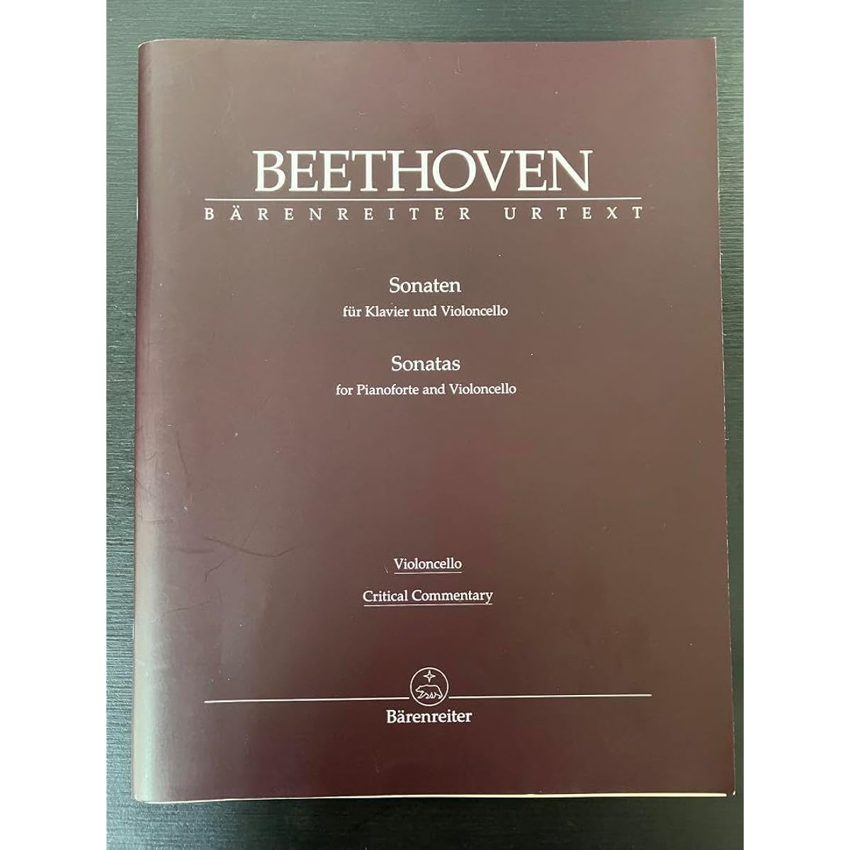Bärenreiter Beethoven Complete Sonatas for Cello and Piano Sheet Music Sonata AUEU