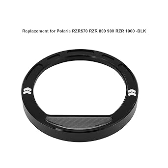 Aramox Front Dashboard Speedometer Gauge Bezel Ring Trim Billet Aluminum Replacement for Polaris RZR570 RZR 800 900 RZR 1000 -BLK(Black)