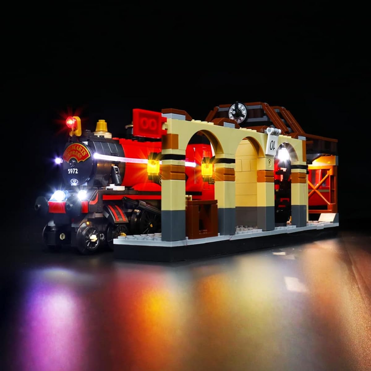 VONADO LED Light Kit for LEGO Ha-rry-Pot-TER Express 75955 Train Building Set (No Model) Building Lighting Kit Compatible with Lego 75955 Building Set Bricks Creative DIY Light Kit