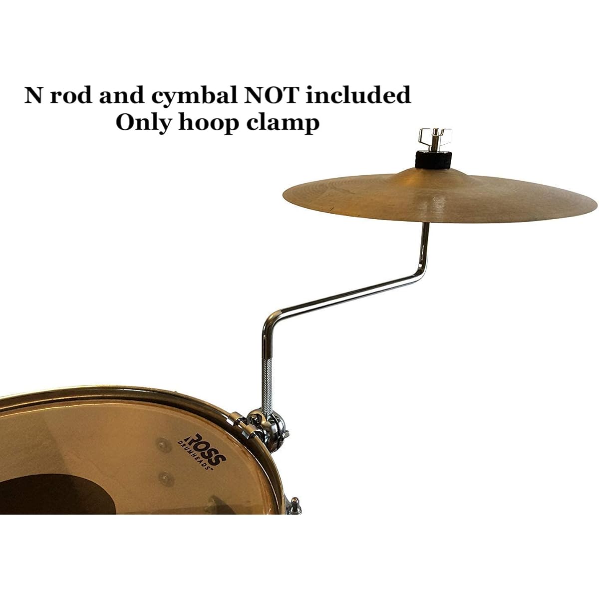 Cowbell Mount Bracket - Tom Hoop Clamp for Cowbell Jam Block Tambourine Splash Cymbal