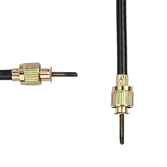 Minho Motorcycle Speedometer Drive Gear with Cable Kit 12mm Axle Hole Scooter Speedometer Drive Gear A-95mm with Speedometer Line Fits Chinese GY6 Scooter Moped Parts
