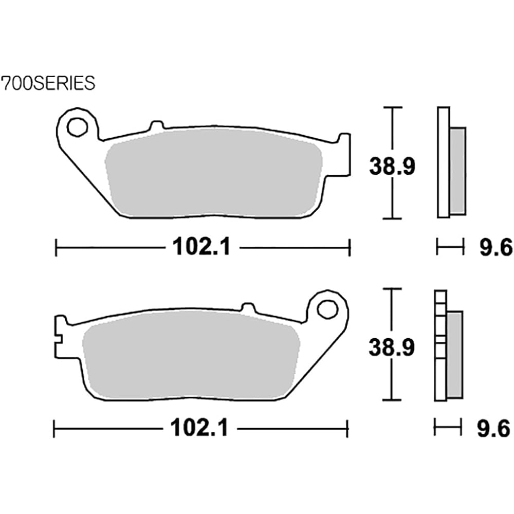 KITACO SBS Brake Pad for Racing Dual Sinter 700 DS-2 CBR250R ABS/SE, CBR250RR/ABS etc. 777-0700092