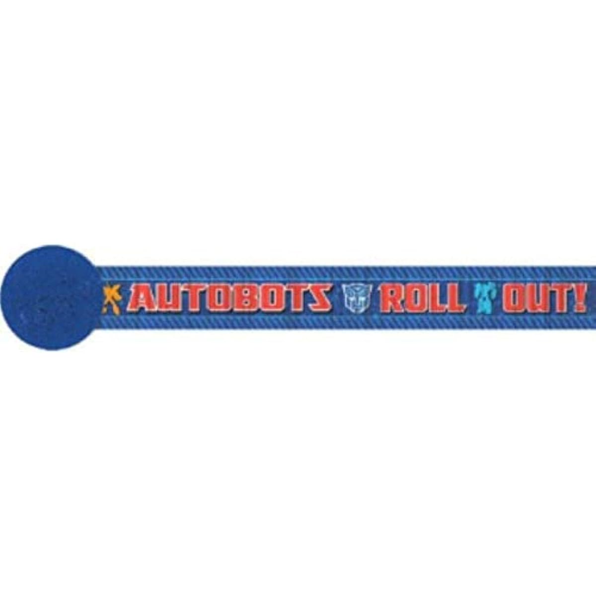 Amscan Mighty Transformers Birthday Party Crepe Streamer Decor, 30', Blue