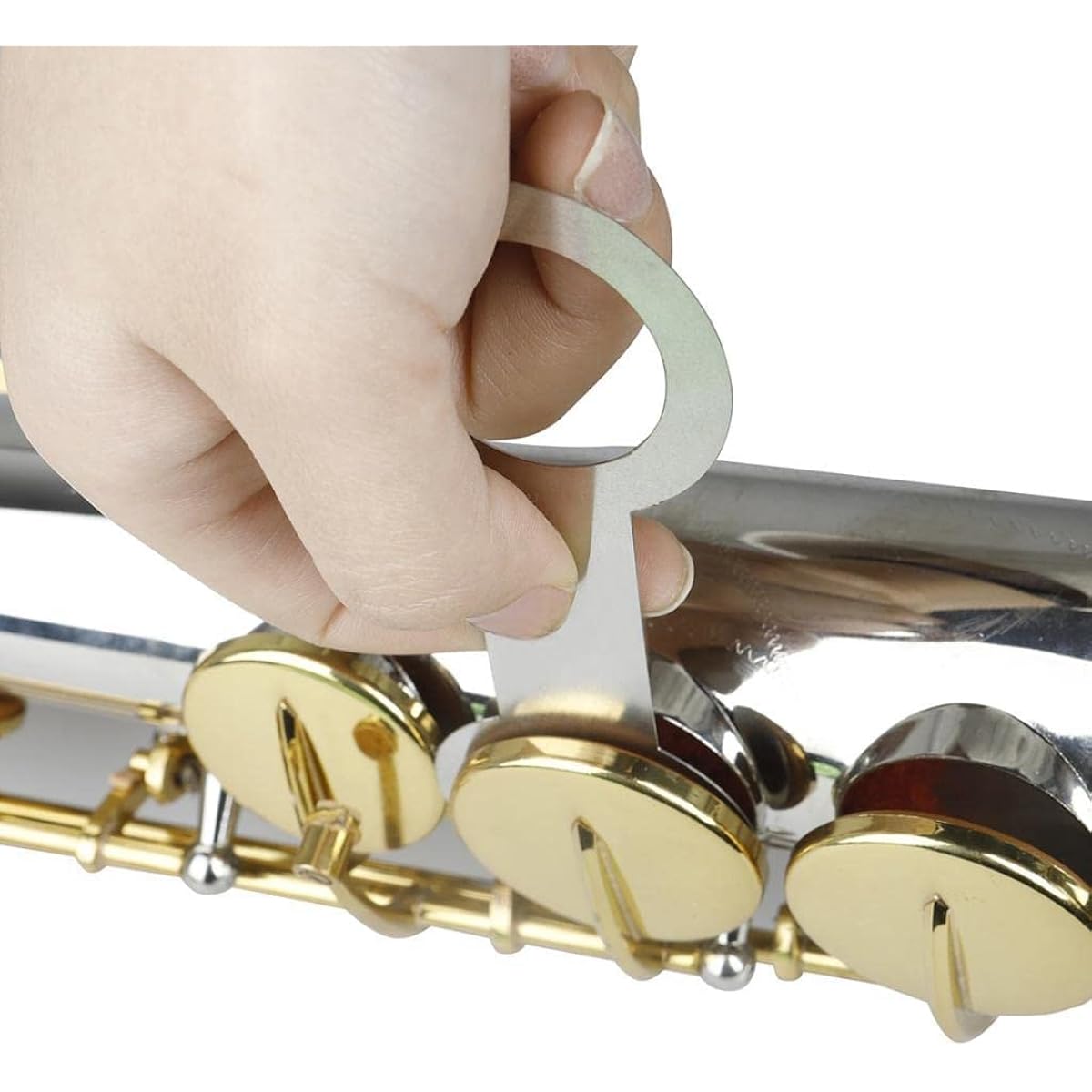 TUOREN Saxophone Repair Tool Set, Stainless Saxophone Pad Leveling Tool, Spring Needle Remover Pliers, Saxophone Key Adjustment Repair Kit, 19 Pieces