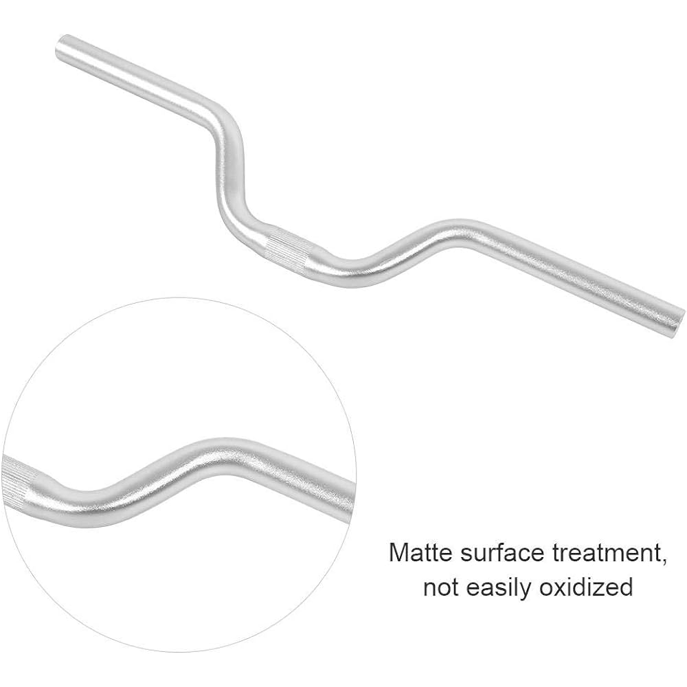 Riser Handlebar Aluminum Alloy Mountain Bike Road Bicycle Fixed Gear Riser Bar Handlebar 25.4mm * 520mm (Silver) Bicycle Handlebar 25.4 Handle Riser Bar