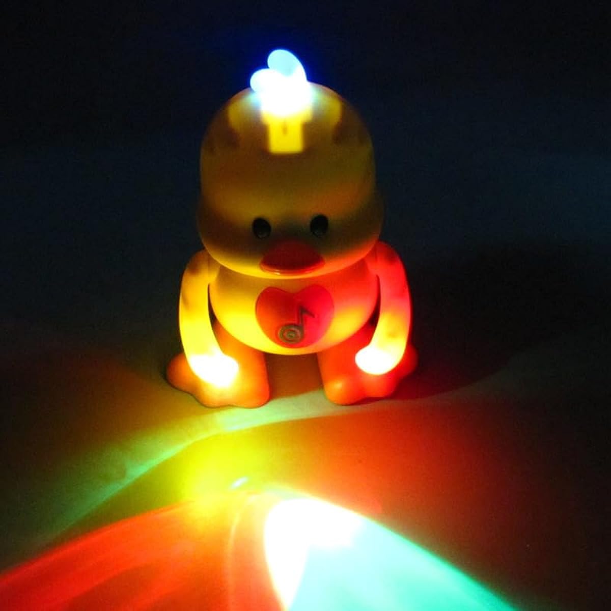 Ptvvztv Quack Beats Dancing Duck, Dancing Duck Toy, Quackbeats Dancing and Singing Musical Duck with LED Light, Baby Musical Duck Toy Dancing (Yellow)