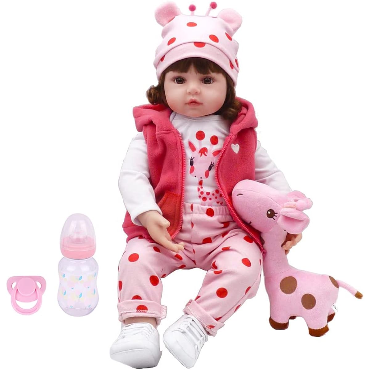 CHAREX Reborn Baby Doll Toddler - Realisitc Reborn Doll 18 Inch Doll Weighted Lifelike Soft Silicone Body Gift Set Ages 3+