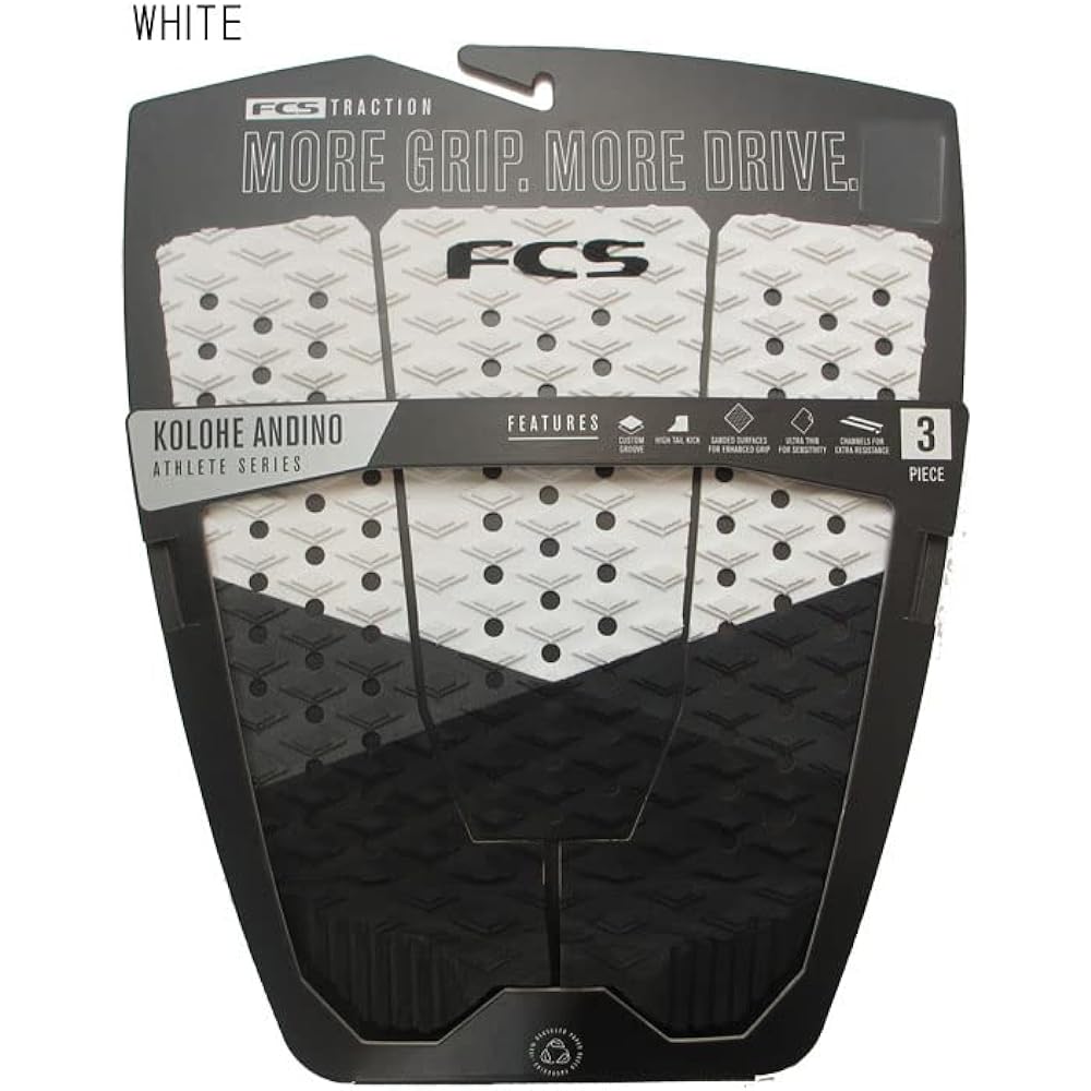 FCS Surfing Deck Pad KOLOHE ANDINO Athlete Series Surf Traction 3 Piece (PACIFIC)