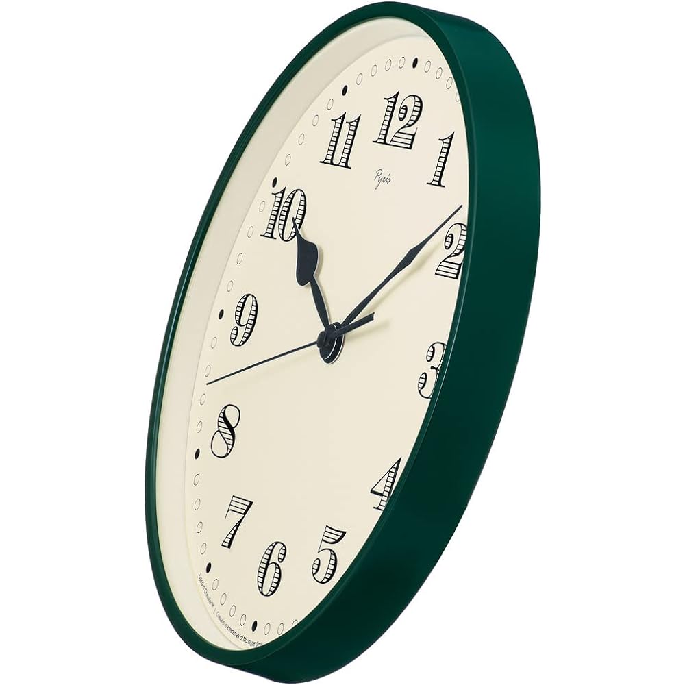 Seiko Clock Wall Clock PYXIS Aluminum/Dark Green Diameter 290 x 39mm NA703M