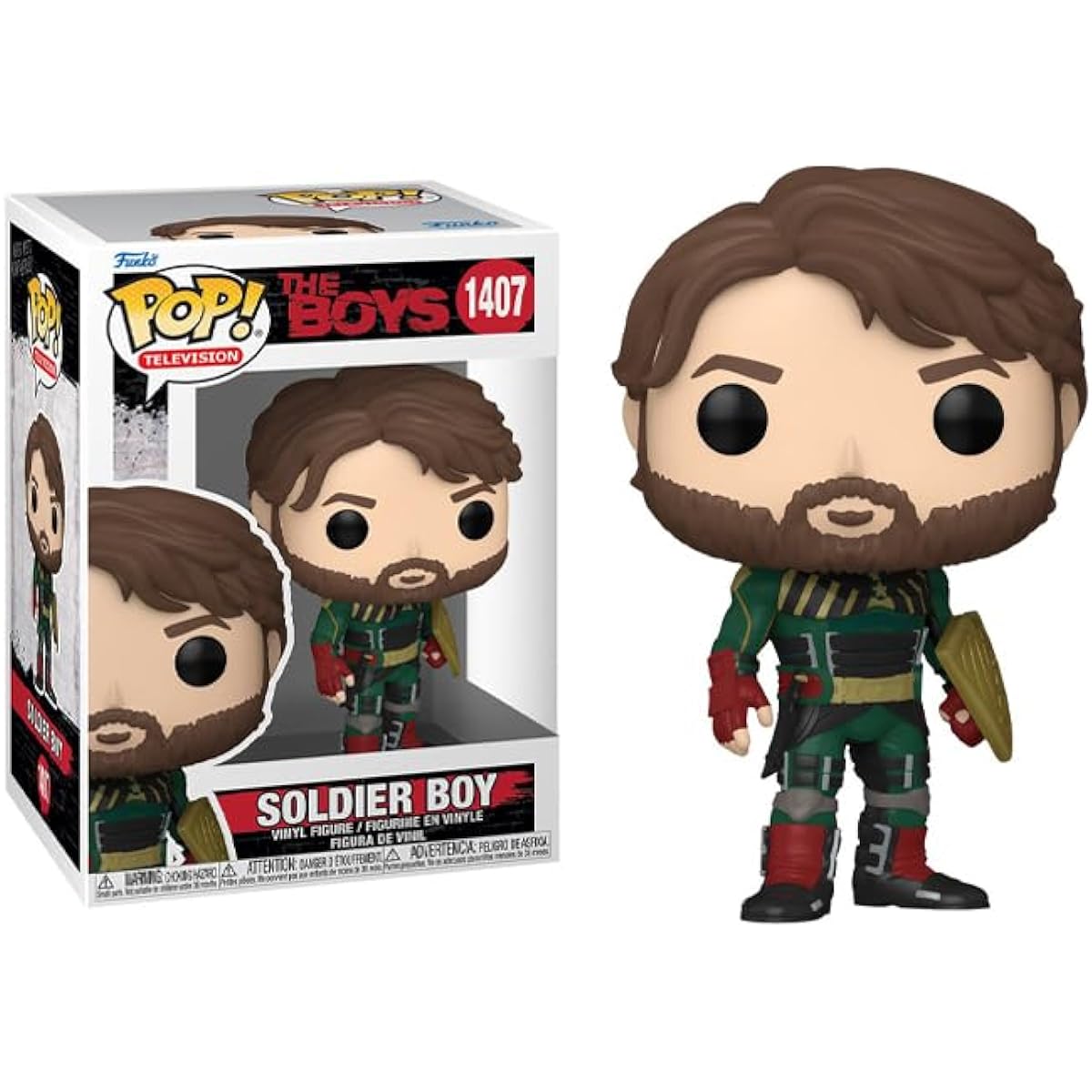 POP The Boys - Soldier Boy Funko Vinyl Figure (Includes Compatible Box Protector Case), Multicolor, 3.75"