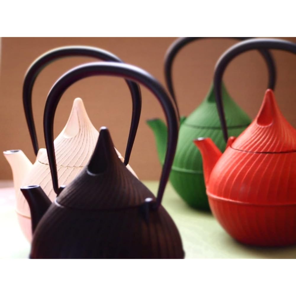 Nanbu Ironware Teapot: Ichichudo Teapot Tsubomi 0.4L Green W13xD11xH17.5(cm)