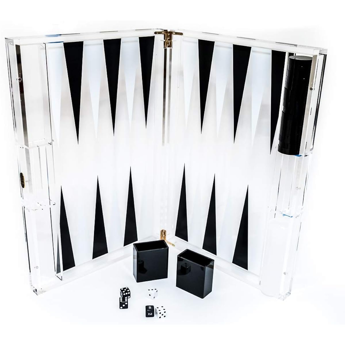 Bello New York's Luxury Large Acrylic Backgammon Set, 18 1/2 inches