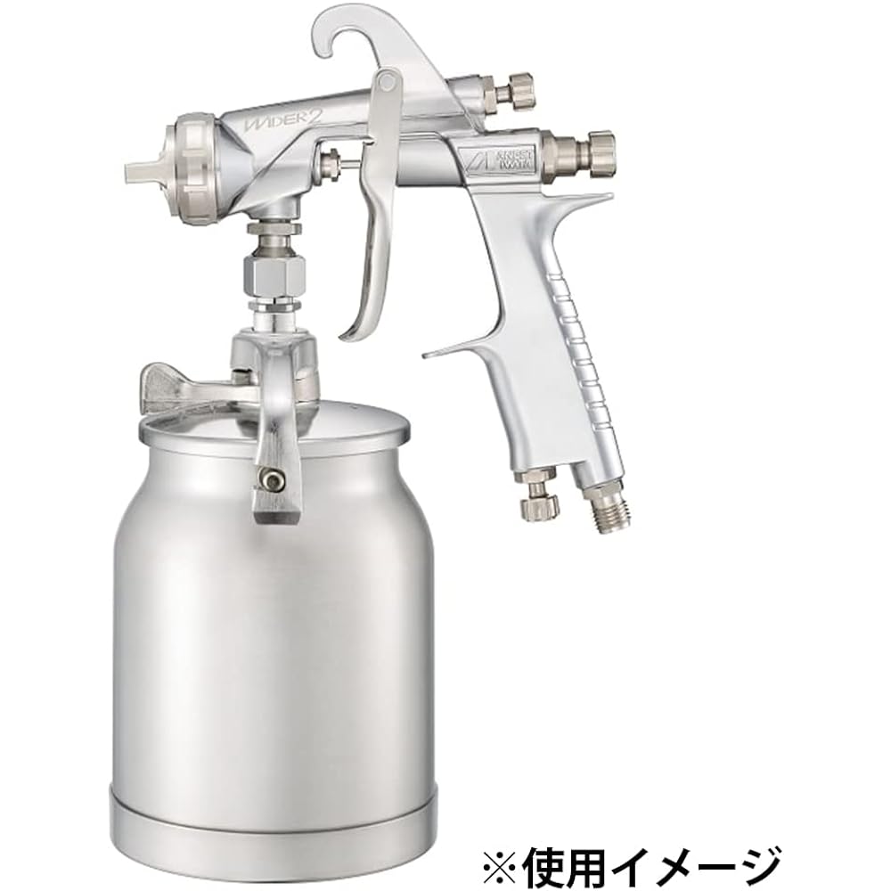Anest Iwata WIDER Gun Series Suction Spray Gun Diameter φ1.8mm WIDER2-18K2S Silver