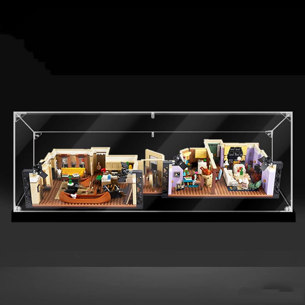 T-Club Acrylic Display Case for Lego 10292, Dustproof Clear Display Box Showcase for Lego 10292 The Friends Apartments (Model Not Included) (2mm)