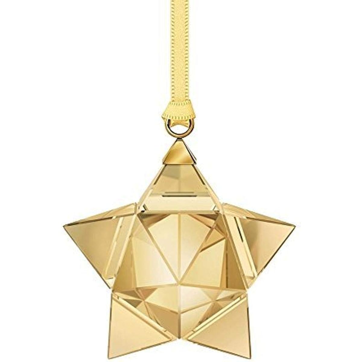 Swarovski, gold tone, star ornament, size S.