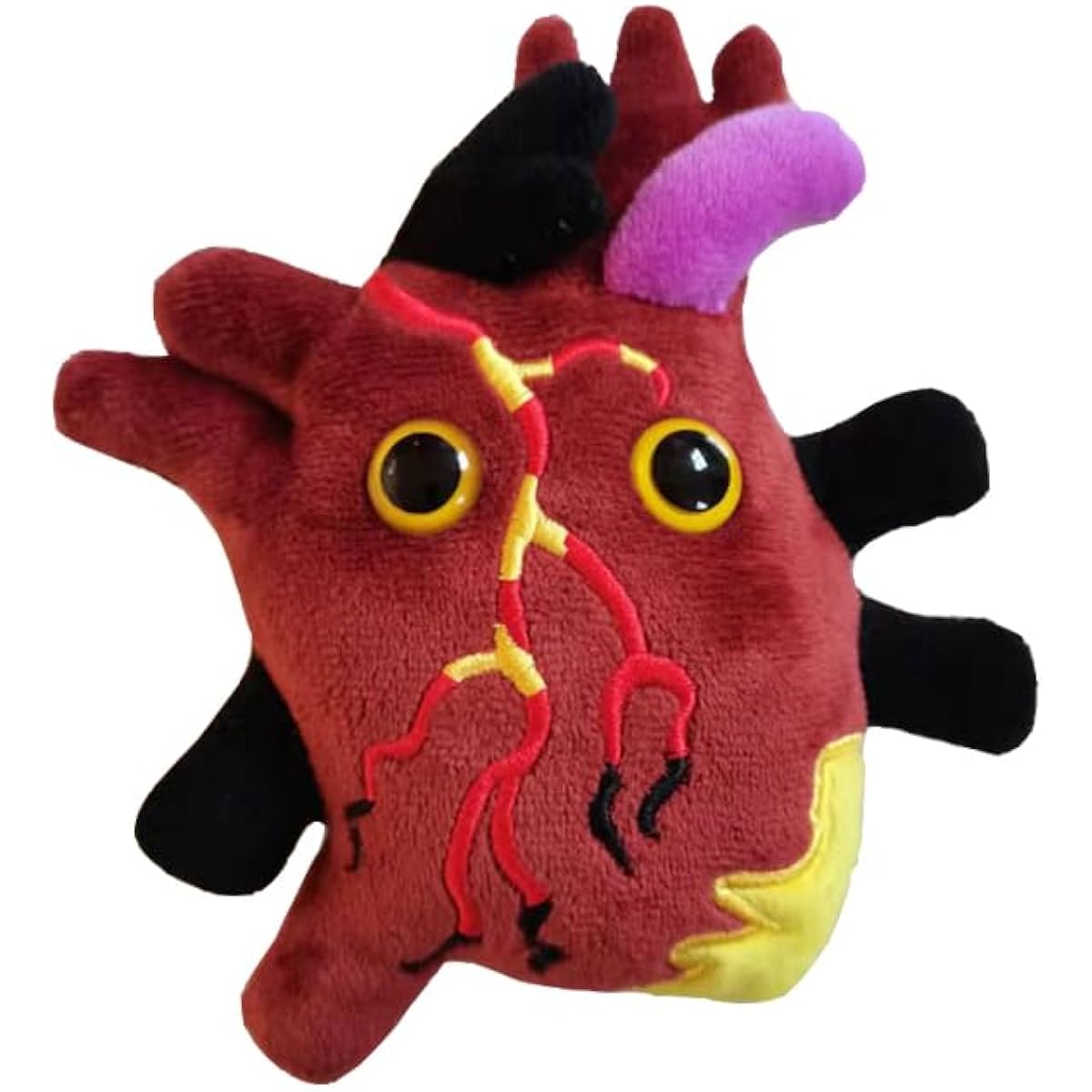 GIANTmicrobes Heart Disease Plush - Learn about your heart health and cardiovascular system. Educational gift for friends, students, educators, patients and doctors. memorable get-well gift