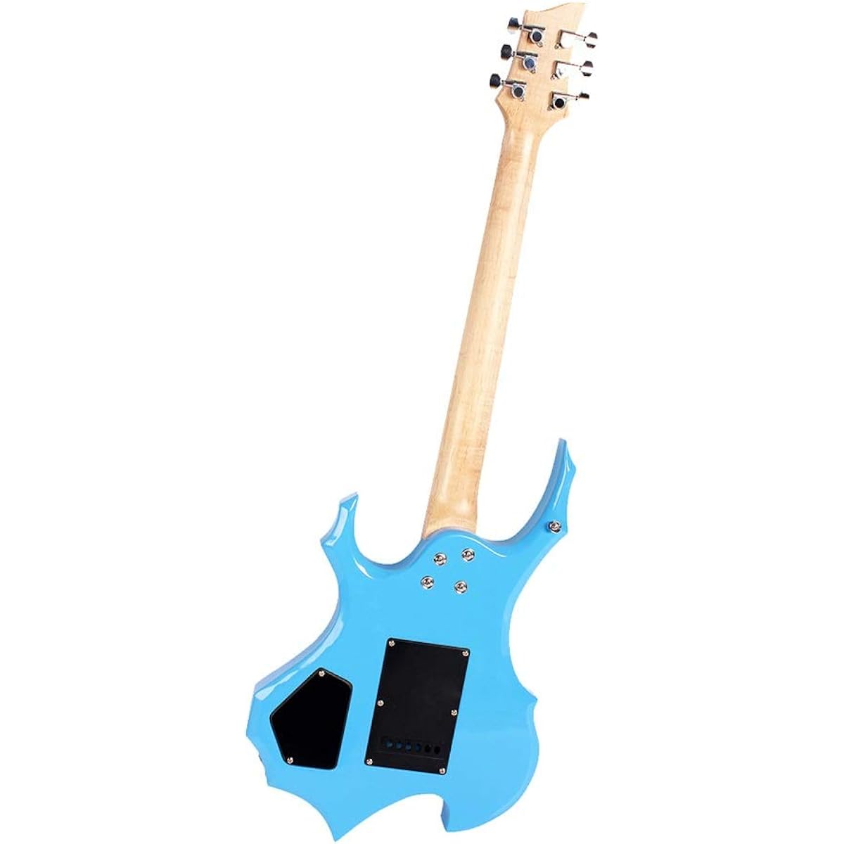 Beginner's Practice Guitar Electric Guitar 24 Grade Rosewood Beginner Student Plucked String Guitar Instrument Elementary School Student Adult Beginner Guitar (Color: Blue, Size: One size)