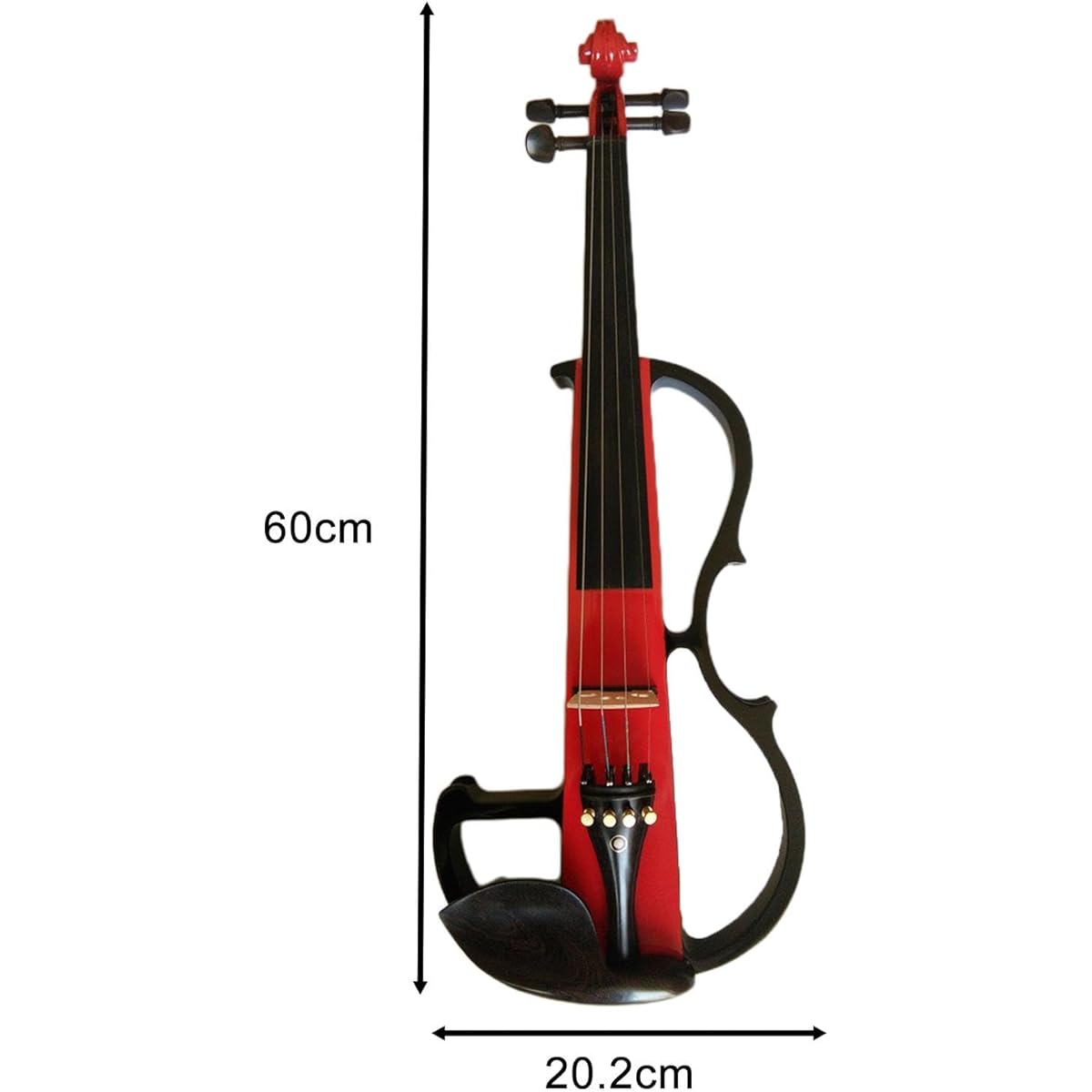 T Tooyful Electric Violin with Headphones and Violin Bow Fiddle, with Hard Case and Fittings, for Adults, Beginners, Stage Shows, Red