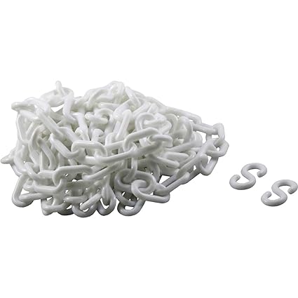 KONYO Plastic Chain #6 Fluorescent Yellow 5m (with 2 S hooks)