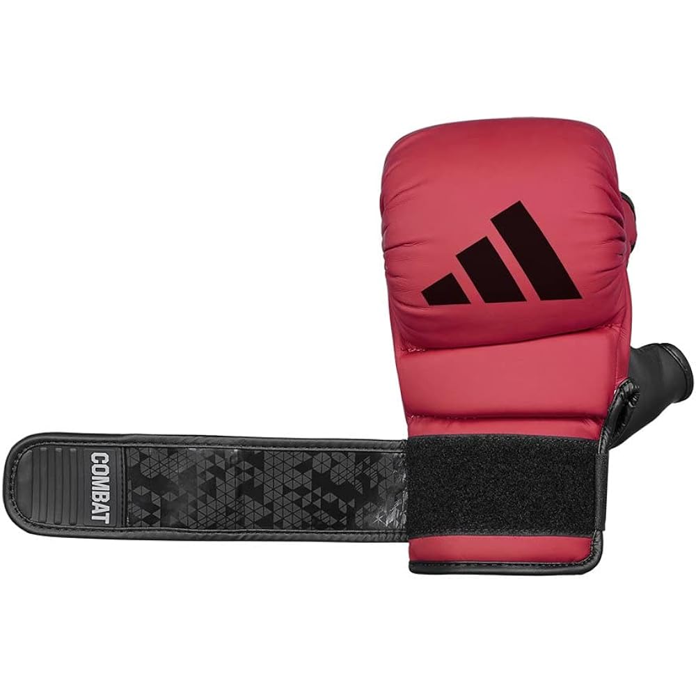 adidas Open Finger Gloves FLX3.0 Combat 50 TILT Sparring Grappling Gloves ADIC50GG //Adidas MMA Mixed Martial Arts (Medium, Red)