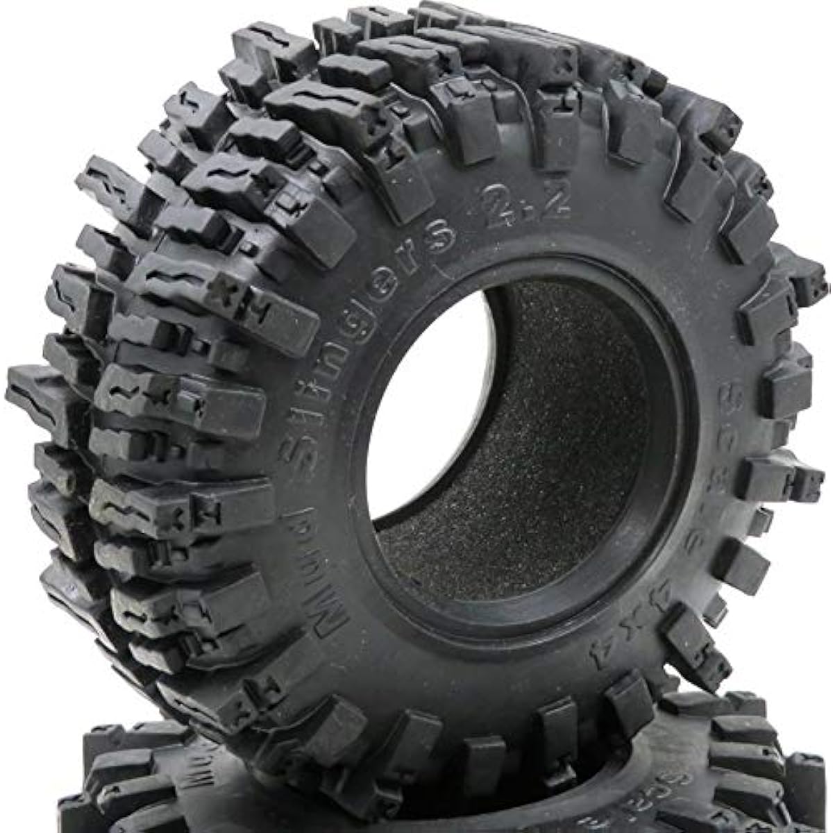 2pcs RC 2.2 Mud Slinger Tires Crawler Tires 124mm/4.88inch Height Fit for 2.2 Beadlock Wheel Rims