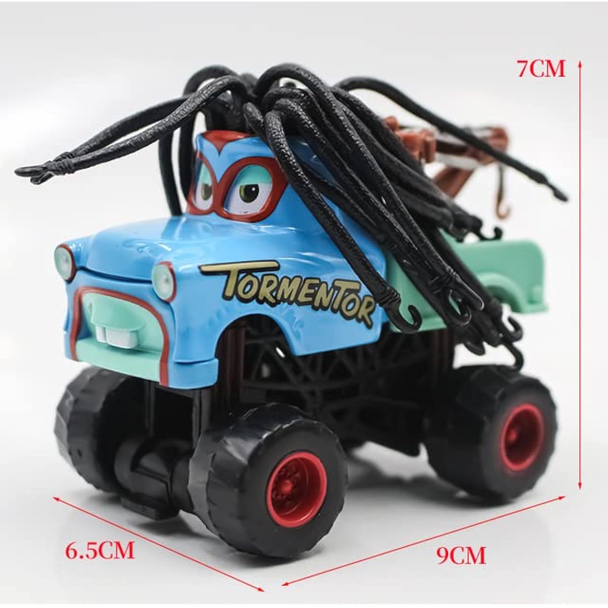 Movie Cars 2 3 Lightning McQueen Cars Mater Blackstorm Jackson Danny Swabez Giant Wheel Car Diecast Car Toy Set Kids Car Toy Friction Truck Toy (Long Hair Mater)