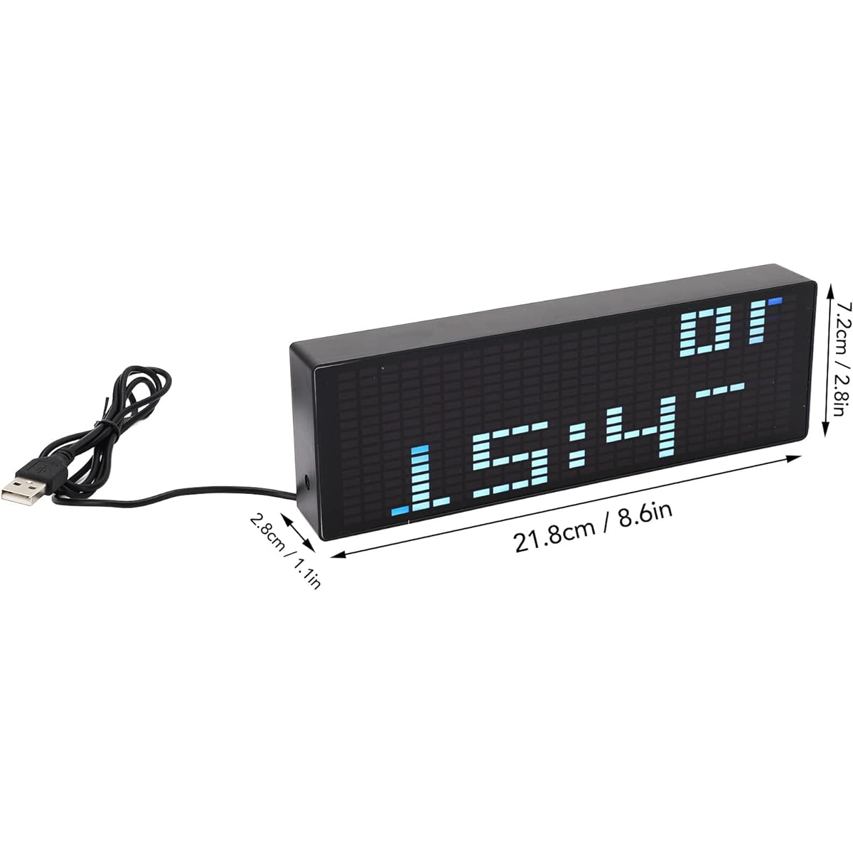 Fydun Music Spectrum Display 384 RGB LED 20 Dynamic Effects 7 Color Effects Music Spectrum Analyzer Indicator 5V 1624 Segments Rhythm Light Level Voice Sensor