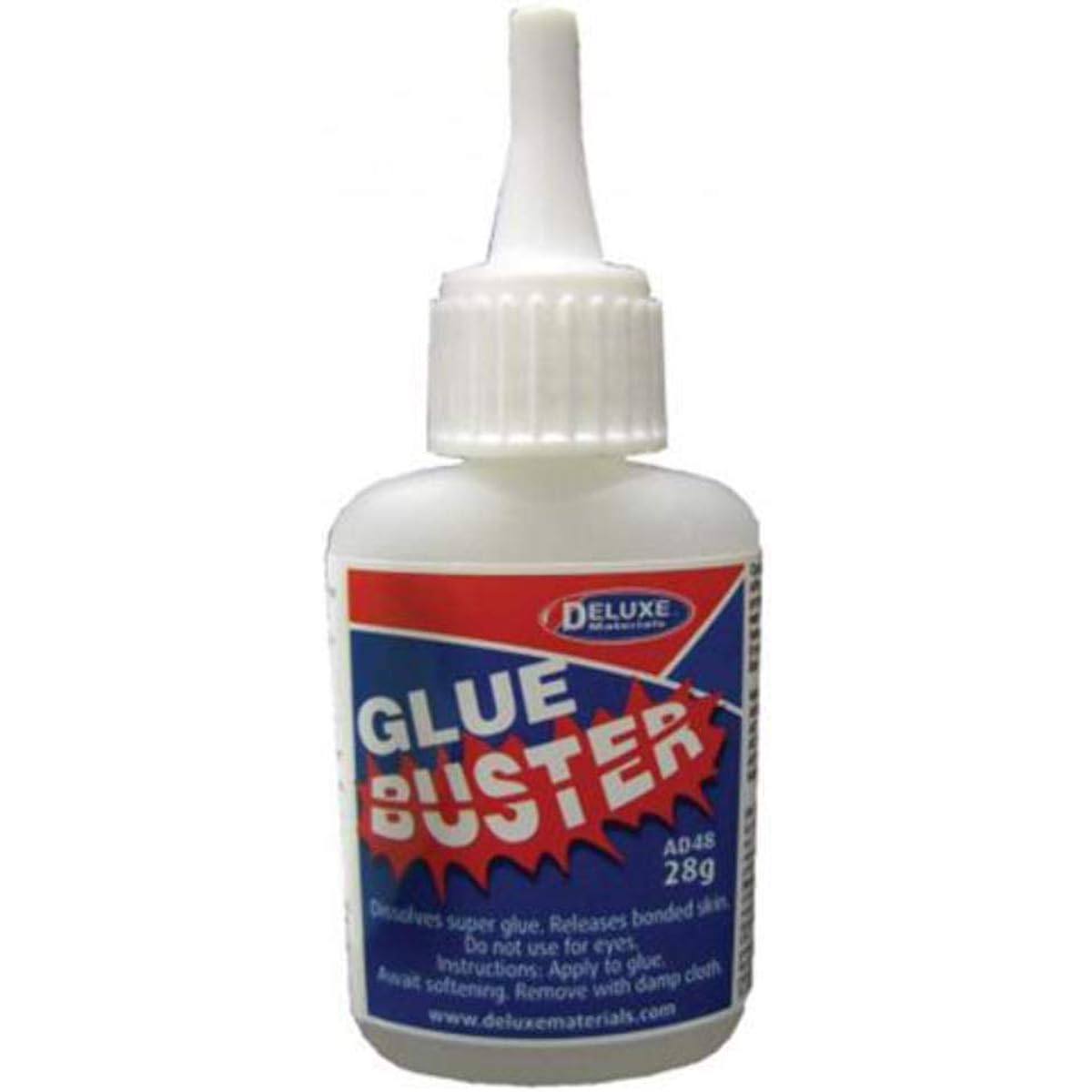 Deluxe Materials – Glue Buster 28g AD48 Dissolves Super Glue.