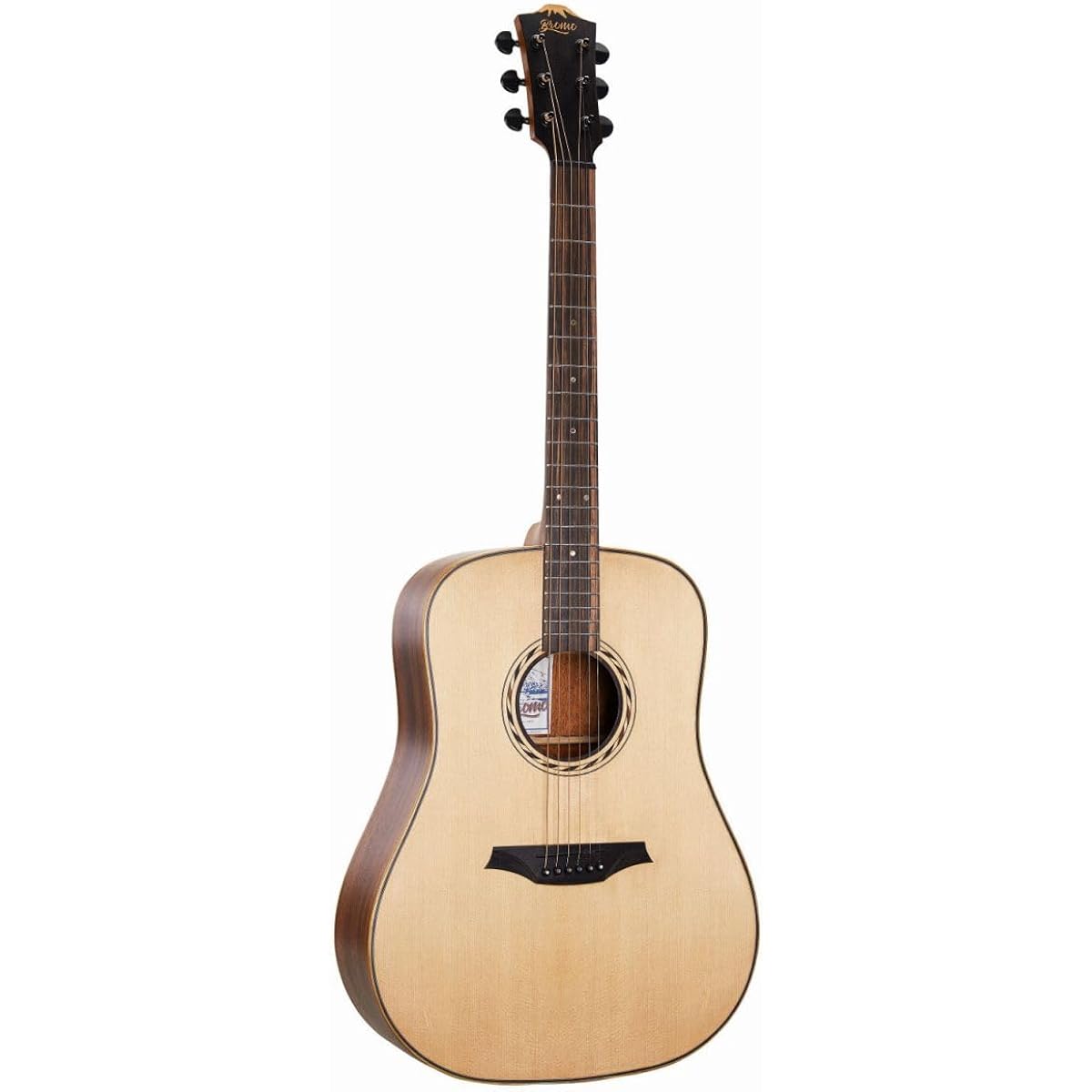 Bromo BAT1 Acoustic Guitar Beginner 12-Piece Set Solid Top Dreadnought Bromo