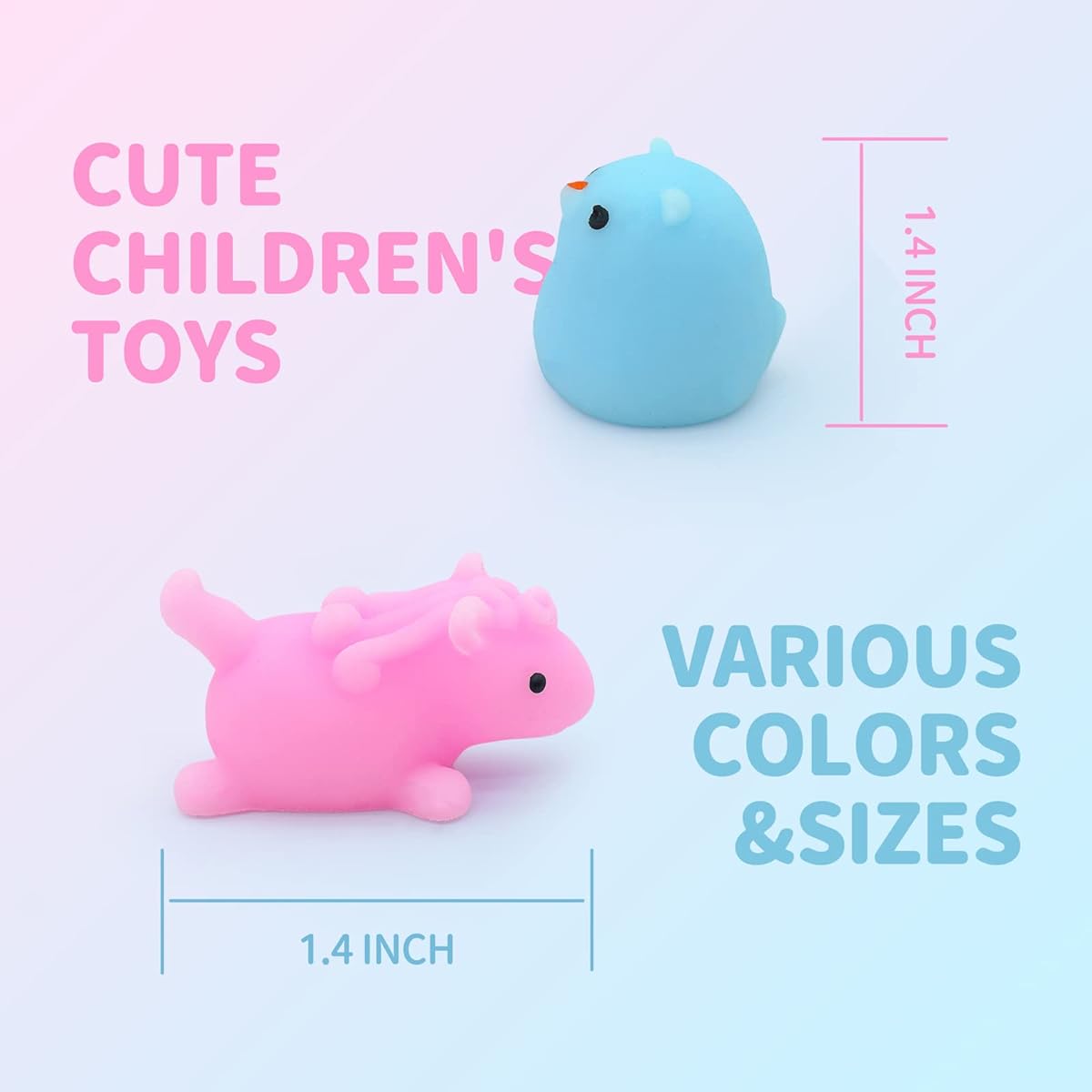 100 Pieces Squishy Toys Mini Kawaii Squishy Stress Relief Fidget Toy Pack for Kids Boys Girls Party Favors Birthday Gifts Classroom Favors Christmas Stocking Stuffers (Pack of 100)