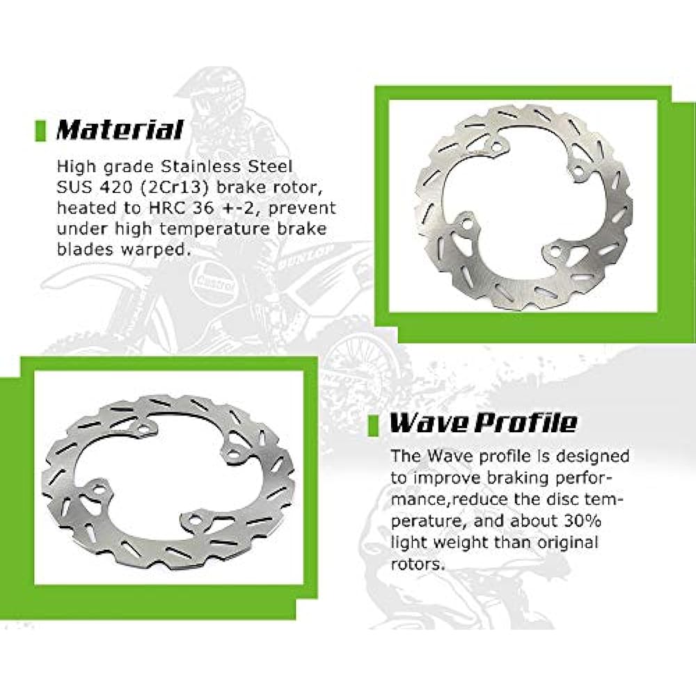 Tarazon ATV Brake Rotor Rear Disc Yamaha Banshee 350 1987-2006 /Raptor 660R 2001-2005 /Blaster 200 1988-2006 /Warrior 350 1988-1989 /olverine 350 1995-20 05 big Bear 350 4x4 1999