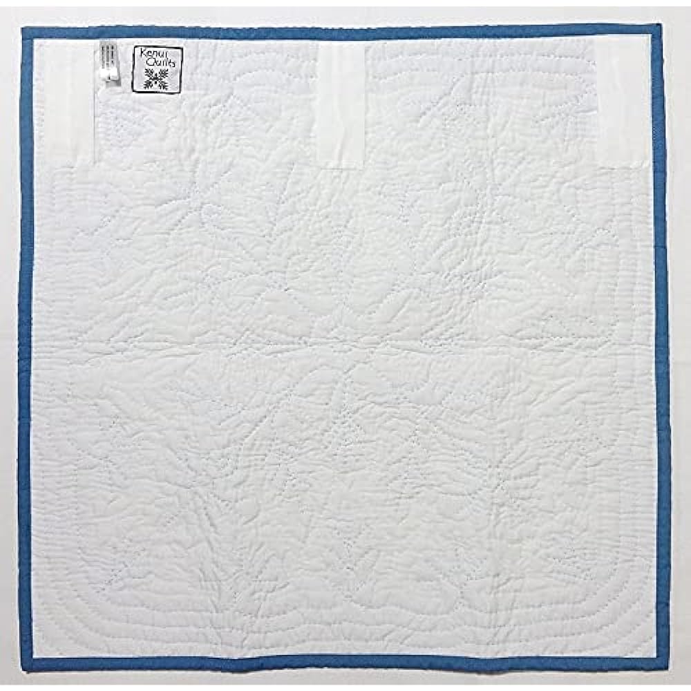 Hawaiian Quilt Tapestry/Wall Hanging/Blue Hibiscus