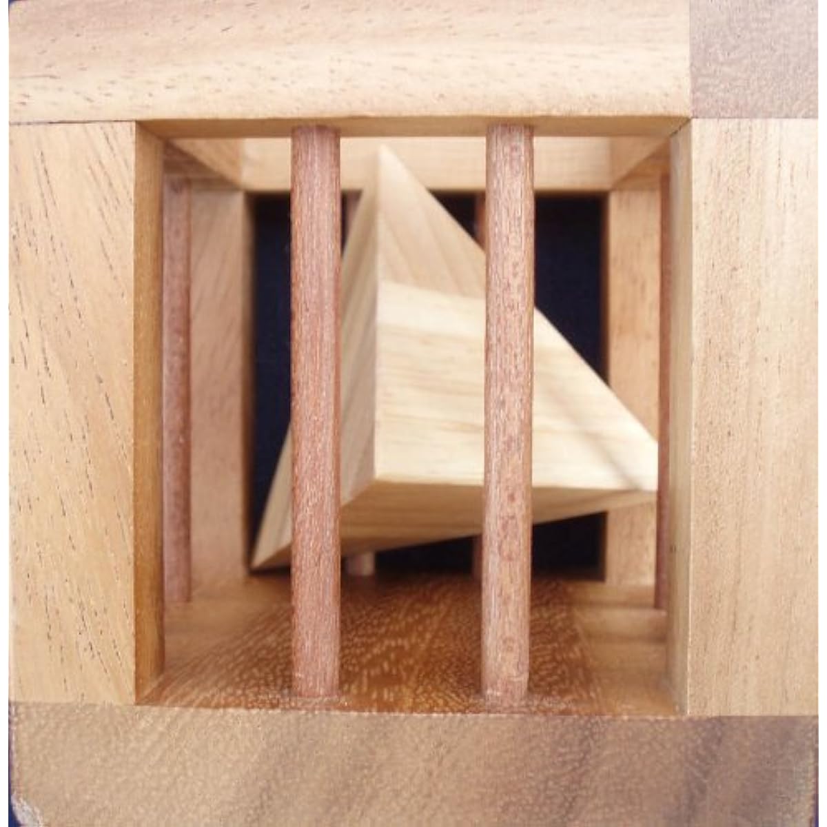 Pyramid Cage - size large wood puzzle and brain teaser