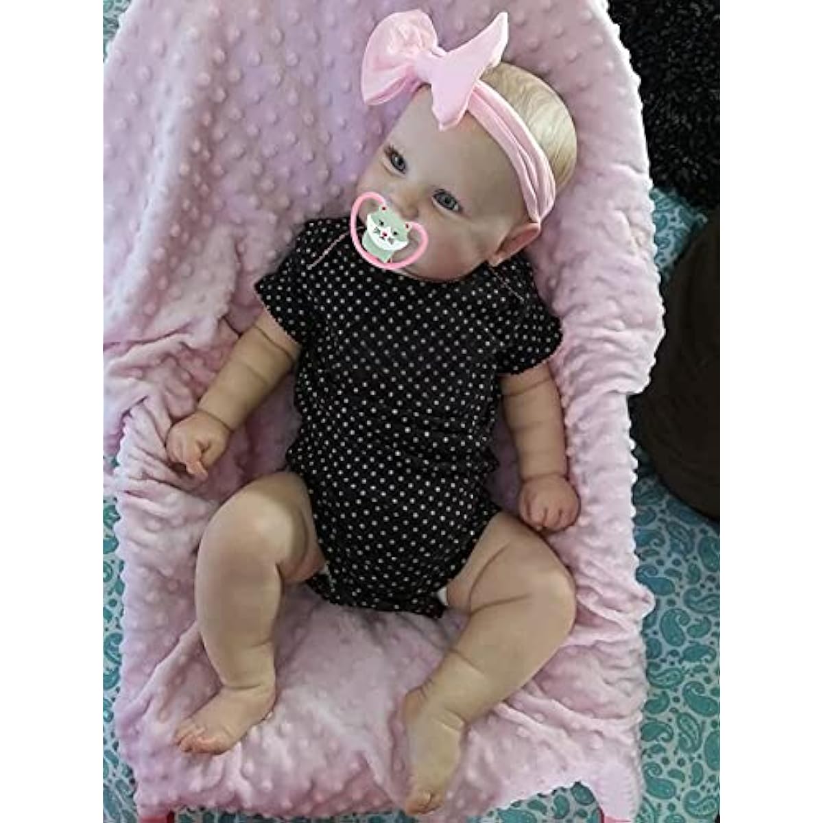 iCradle Cute Realistic Look Reborn Baby Doll Girl 20" 24" Silicone Baby Doll Realistic Newborn Doll Age 3+ (20")