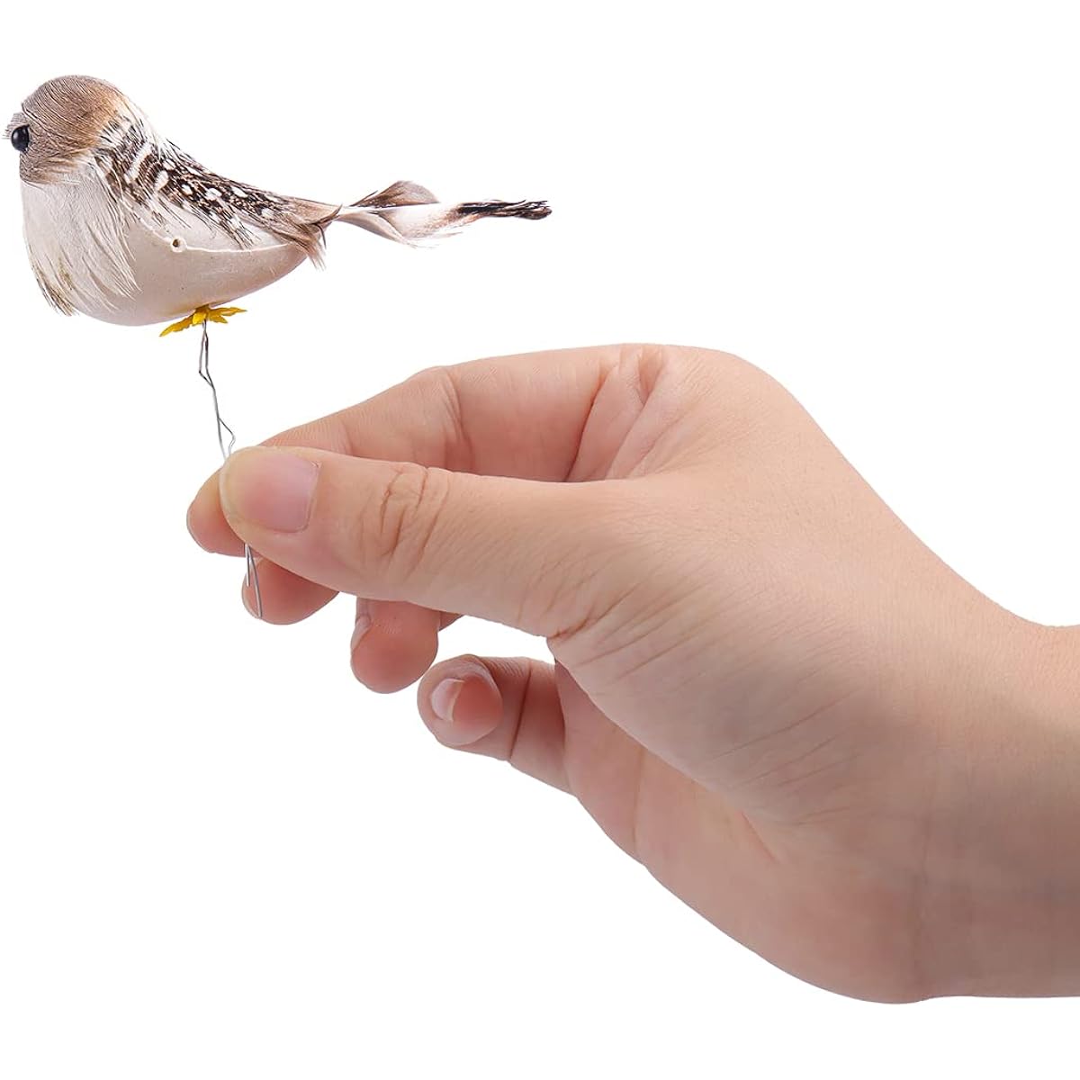 Warmtree 24pcs Artificial Simulation Bird Feathers Mini Birds Decoration Fake Birds Christmas Tree Craft Home Ornament Garden Wedding Decoration(Set B)