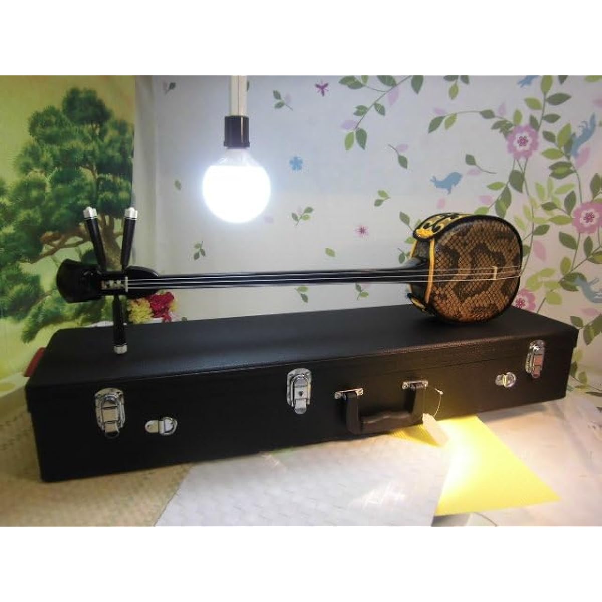 ** 24,000 Artificial skin Okinawan sanshin, soft hard case for two sanshins, sanshin stand set