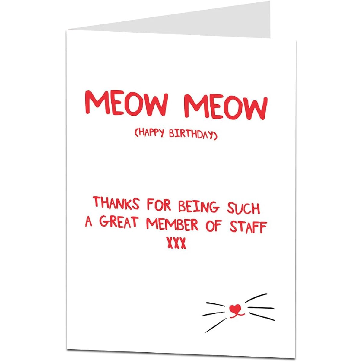 Funny birthday card from a cat