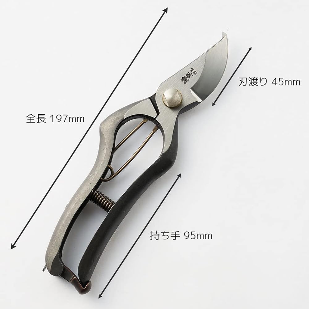Aguri no Kura Geely Pruning Shears Kiwami Made in Japan Made in Sanjo, Niigata Prefecture Handcrafted by blacksmiths For pruning fruit trees, garden trees, and garden plants For harvesting flowers S-shaped pruning shears