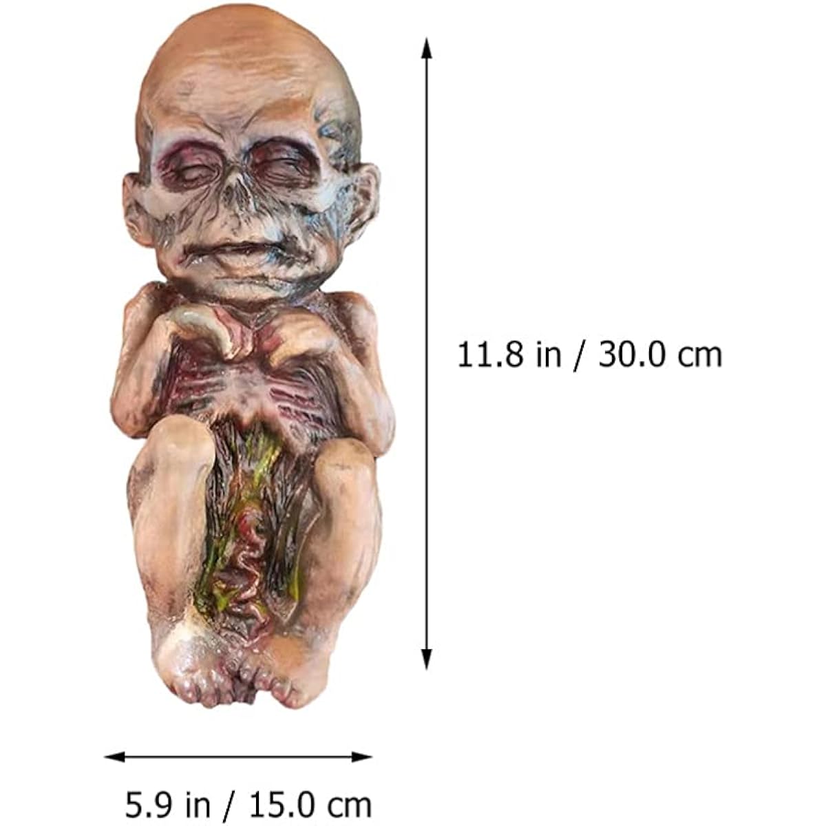 NUOBESTY Halloween Baby Doll Scary Zombie Baby Doll Horror Mummy Doll Creepy Doll Scary Ghost Baby Doll Haunted Halloween Decoration Props Supplies