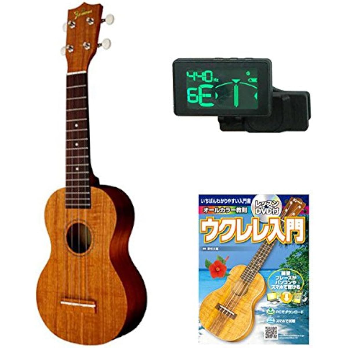 Famous FS-5G Entry Set Ukulele Beginner Set Introductory Set Soprano Gear Pegs (Famous) Online Store Exclusive