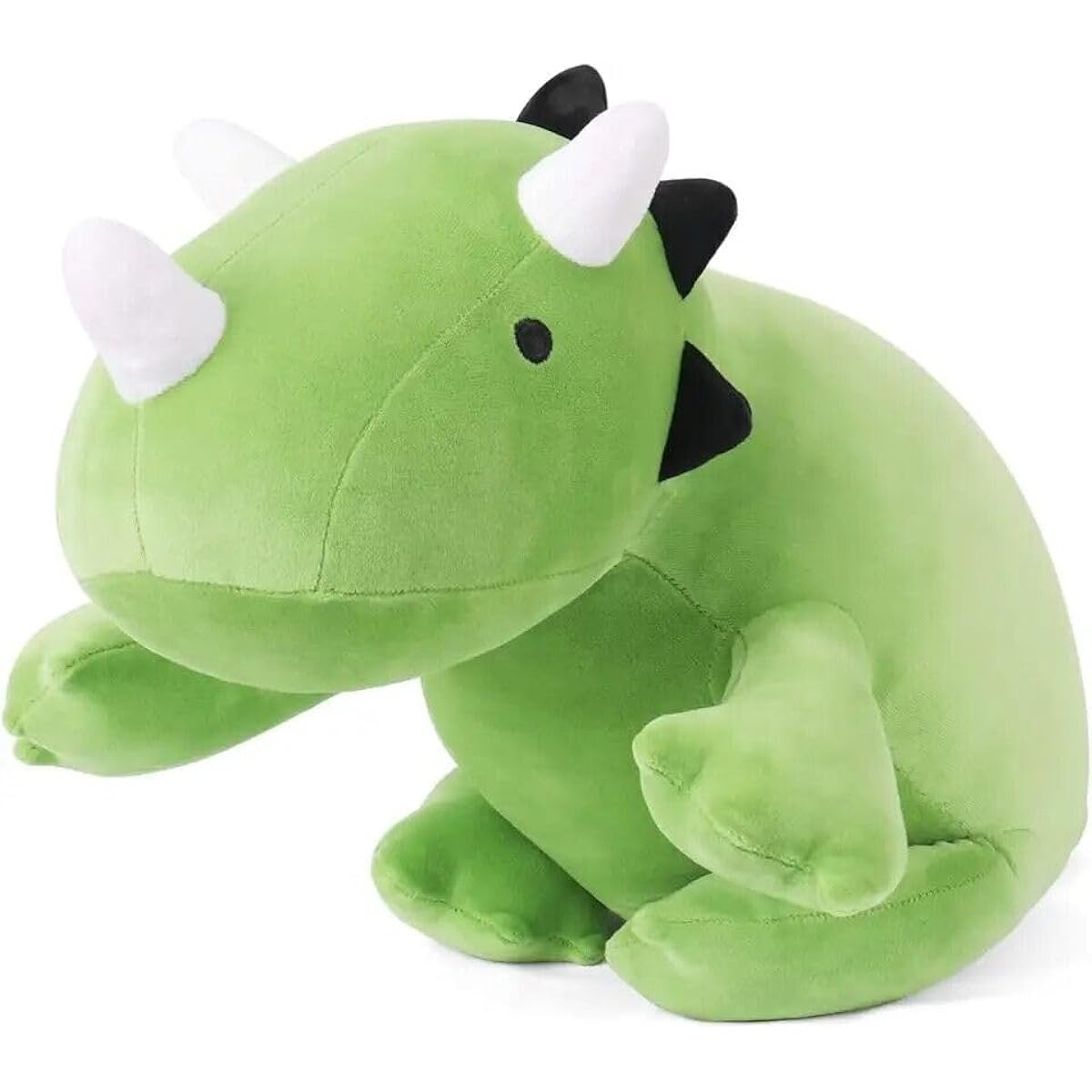 JAQWLL Weighted Dinosaur Plush Toy 1 lb Kids Birthday Dinosaur Weighted Stuffed Animal Toy (Green Dino 14" 1 lb)