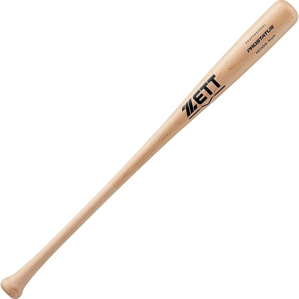 ZETT Boys' Softball Baseball Wooden Bat Prostatus Material: Hard Maple 80cm 650g average/84cm 800g average