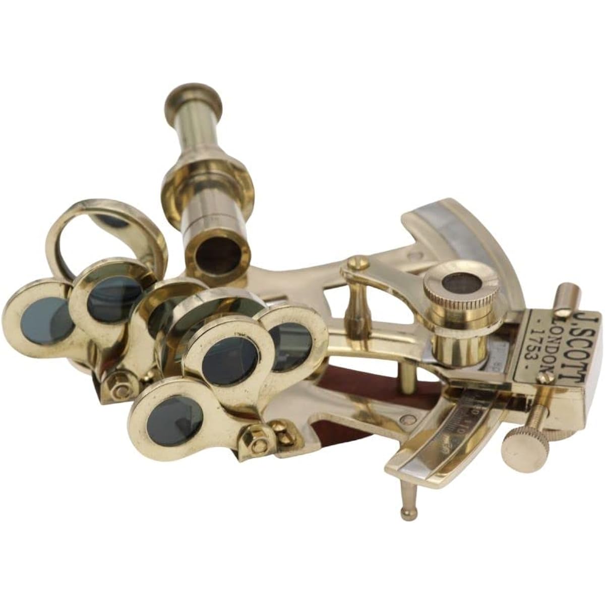 RII Pocket Sextant Nautical Navy Sailor Brass Celestial Navigation with Moveable Telescope to Determine Latitude and Longitude Galaxy Gift Sextant Ceremony Graduation Wedding with Wooden Box
