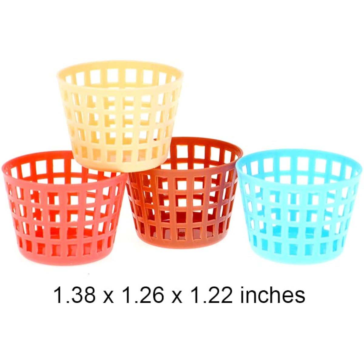 24pcs Miniature Storage Baskets 1/12 Scale Mini Plastic Fruit Vegetable Baskets Realistic Round Laundry Basket for Mini House Bedroom Bathroom Fairy Garden Decoration