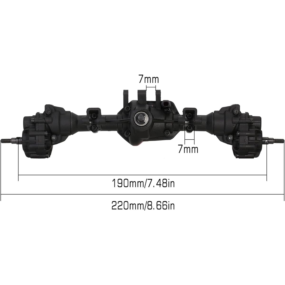 INJORA RC Rear Axle - Straight Portal 1/10 RC Crawler Car TRX4 TRX-4 Upgrade Parts